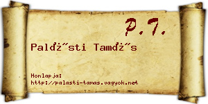 Palásti Tamás névjegykártya